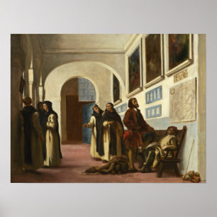 Delacroix - Christopher Columbus And His Son At L… Poster