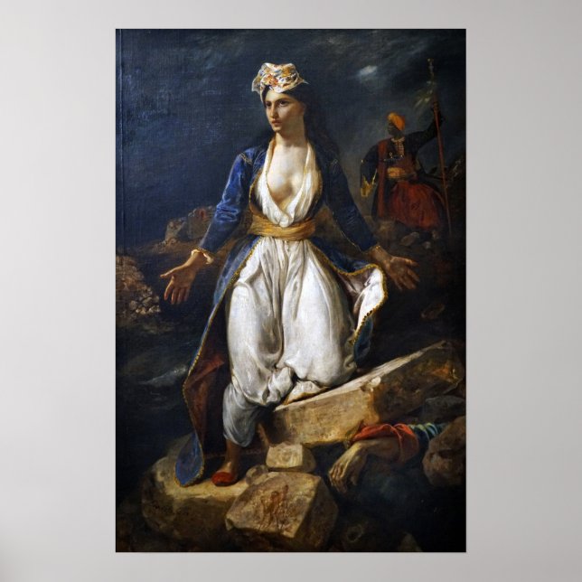 Delacroix - Greece On The Ruins Of Missolonghi Poster (Front)