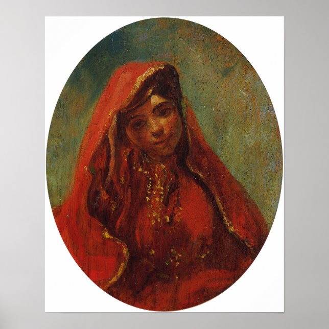 Delacroix - Half Figure Of A Moroccan Poster (Front)