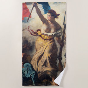 Delacroix - Liberty Leading The People Close-up Beach Towel