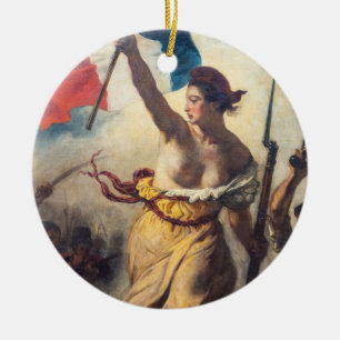 Delacroix - Liberty Leading The People Close-up Ceramic Ornament