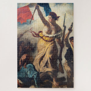 Delacroix - Liberty Leading The People Close-up Jigsaw Puzzle