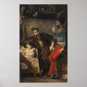 Delacroix - Mephistopheles Appearing To Faust Poster