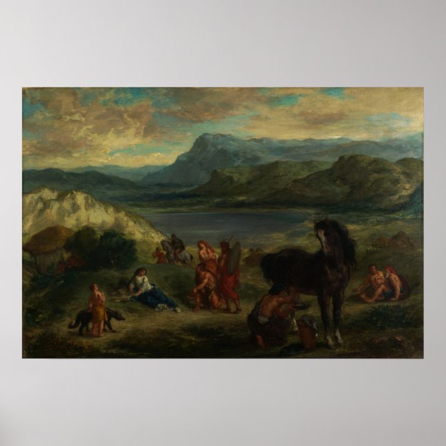 Delacroix - Ovide In Scythians 1859 Poster (Front)
