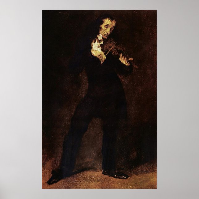 Delacroix - Portrait Of Paganini Poster (Front)