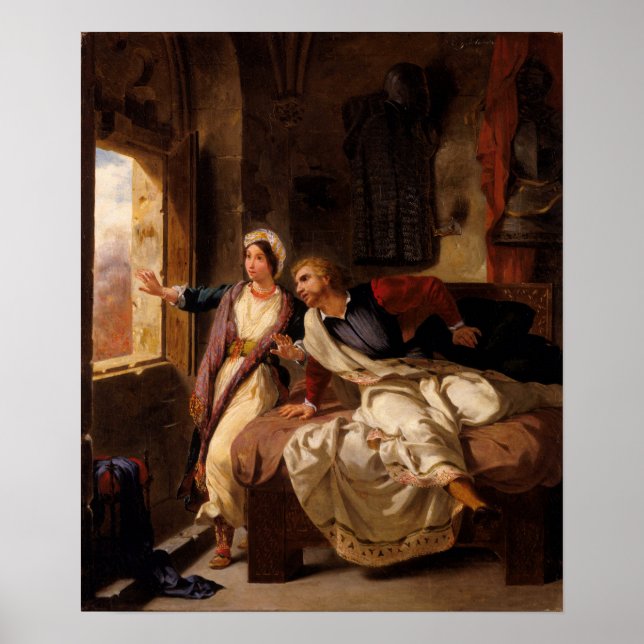 Delacroix - Rebecca And The Wounded Ivanhoe Poster (Front)