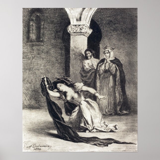 Delacroix - The Song Of Ophelia (Act IV Scene V) … Poster (Front)