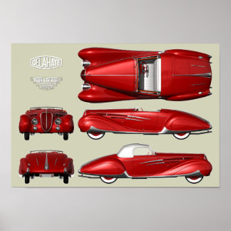 Delahaye 165 Figoni and Falaschi Poster