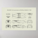 Delahaye 165 Figoni et Falaschi Blueprint Poster<br><div class="desc">Blueprint of Delahaye 165 Figoni et Falaschi made by Niko Moritz</div>