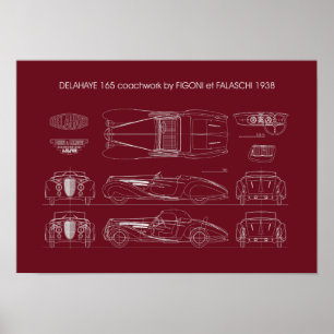 Delahaye 165 Figoni et Falaschi Poster
