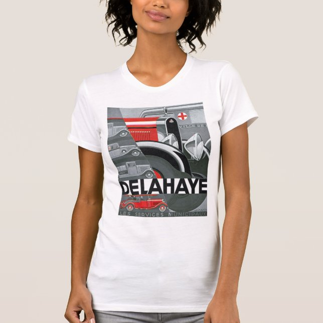 Delahaye Art Deco Automobile Ad T-Shirt (Front)