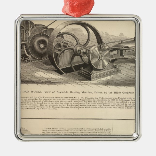 Delamater Iron Works Metal Tree Decoration (Front)