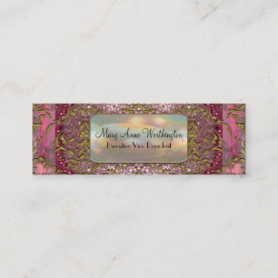 Delancey Petal  Elegant  Professional Skinny Mini Business Card