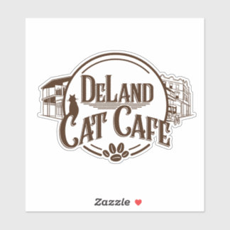 DeLand Cat Cafe LOGO large sticker 