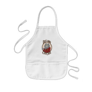 DeLand Cat Cafe's Henry DeCat in a red suit Logo Kids Apron