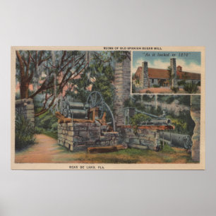 Deland, FL - Ruins of Old Spanish Sugar Mill Poster