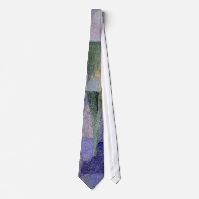 Delaunay Claasic Abstract Art Painting Blue Green Tie (Front)