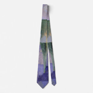 Delaunay Claasic Abstract Art Painting Blue Green Tie