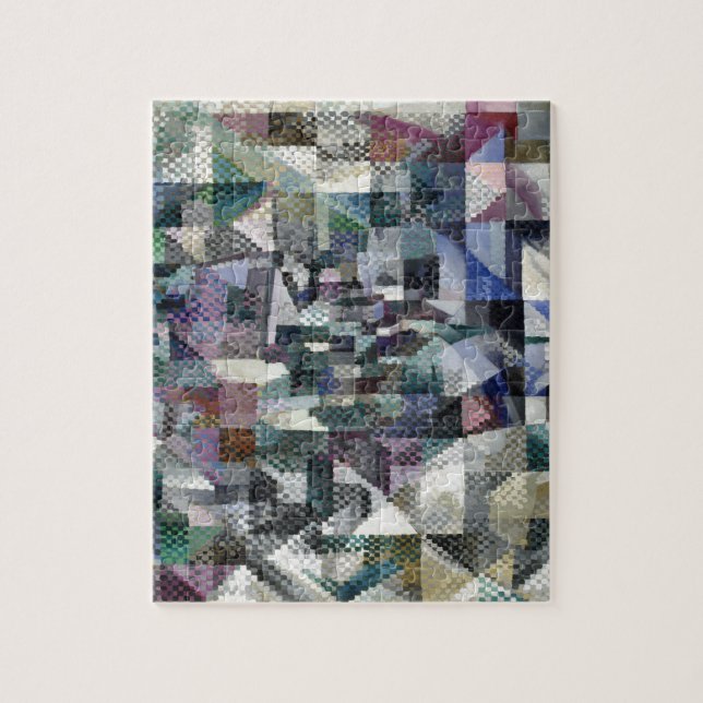 Delaunay Claasical Abstract Art Painting Window 3 Jigsaw Puzzle (Vertical)