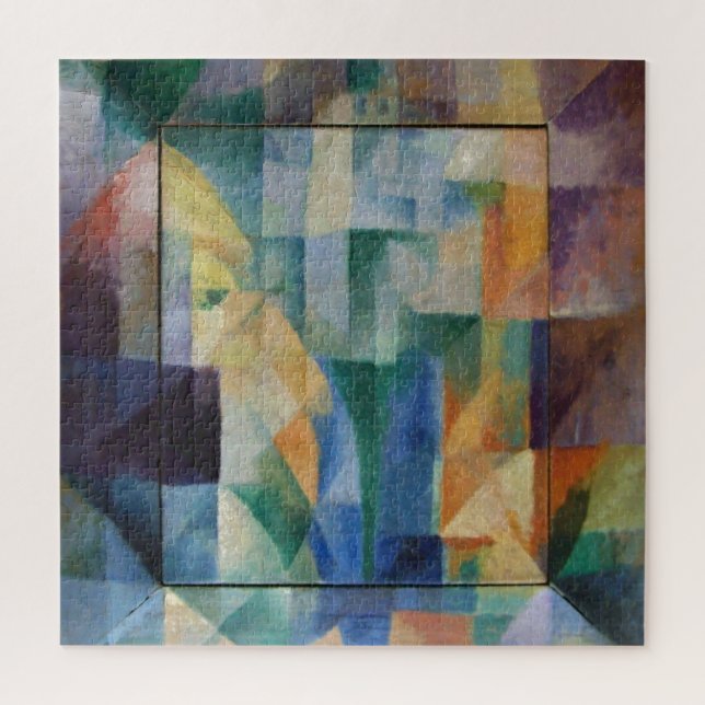 Delaunay Claasical Abstract Art Painting Windows Jigsaw Puzzle (Vertical)