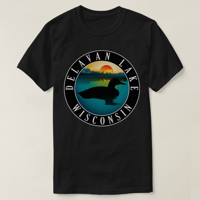 Delavan Lake Wisconsin Loon T-Shirt (Design Front)