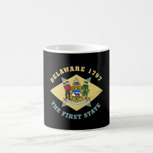 DELAWARE 1797 THE FIRST STATE FLAG COFFEE MUG