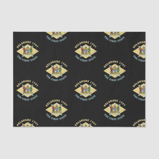 DELAWARE 1797 THE FIRST STATE FLAG TISSUE PAPER (Front)