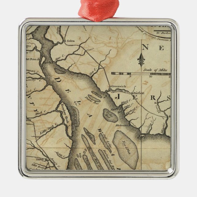 Delaware 2 metal tree decoration (Front)