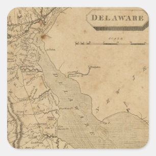 Delaware 3 square sticker
