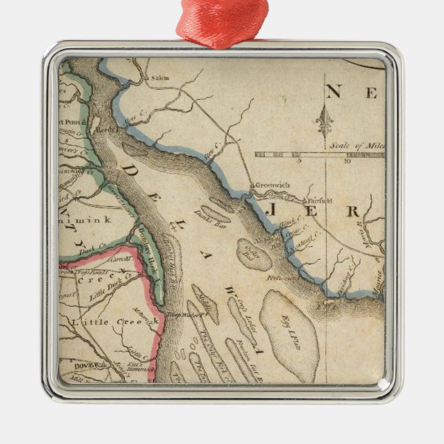 Delaware 5 metal ornament (Front)