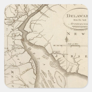 Delaware 5 square sticker