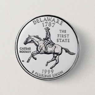 Delaware 6 Cm Round Badge