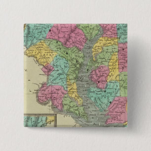 Delaware And MaryLand 15 Cm Square Badge