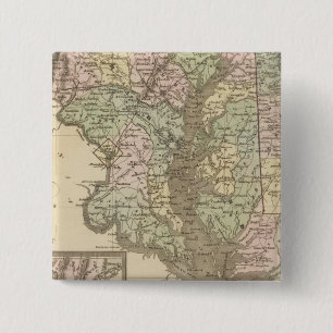 Delaware and Maryland 2 15 Cm Square Badge