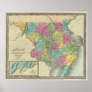 Delaware And MaryLand Poster