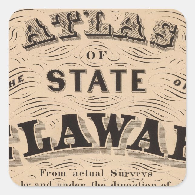 Delaware Atlas Square Sticker (Front)