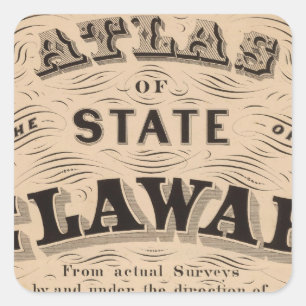 Delaware Atlas Square Sticker