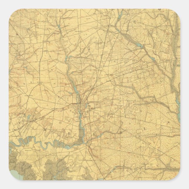 Delaware Bay, New Jersey Square Sticker (Front)