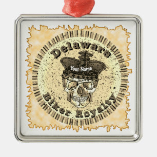 Delaware Biker  Metal Ornament