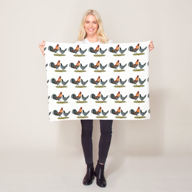 Delaware Blue Hen Fleece Blanket (In Situ)