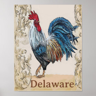 Delaware,Blue Hens, Edit Text Poster