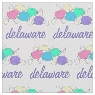 Delaware Boardwalk Salt Water Taffy Candy Beach DE Fabric