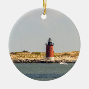 Delaware Breakwater East End Lighthouse Ceramic Ornament