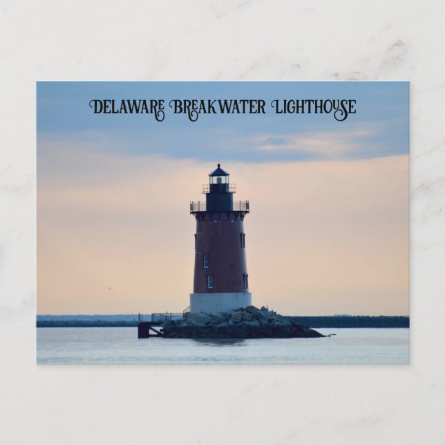 Delaware Breakwater Lighthouse Cape Henlopen Lewes Postcard (Front)