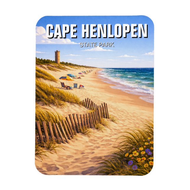 Delaware Cape Henlopen State Park Magnet (Vertical)