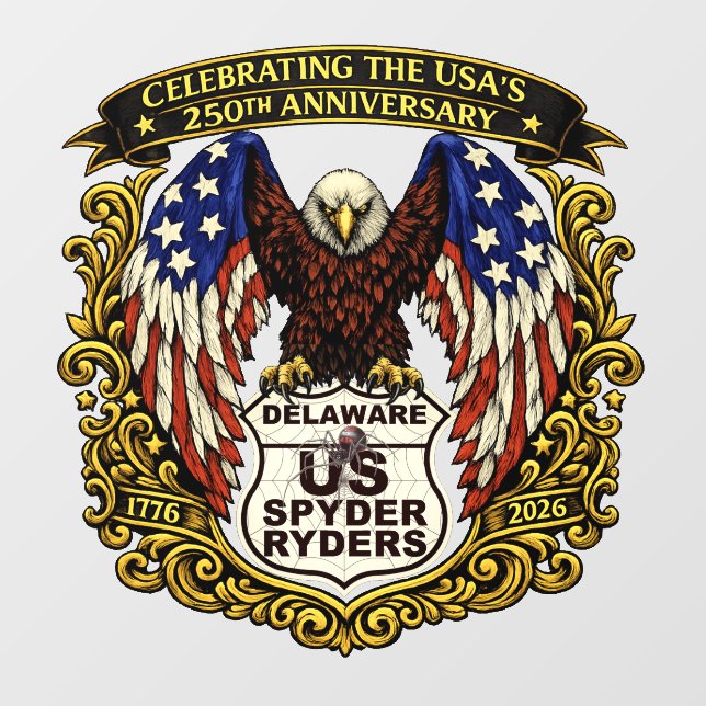 Delaware Chapter - Decal Eagle USA250 (Sheet)