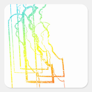 delaware chill blur square sticker