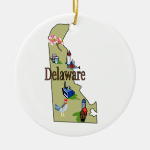 Delaware Christmas Tree Ornament