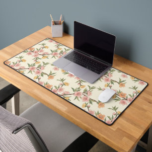 Delaware Coastal Peach Blossoms - Spring Garden Desk Mat
