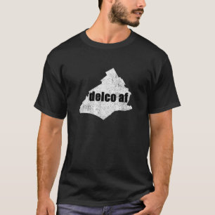 Delaware County PA Delco AF Map Distressed Urban T T-Shirt